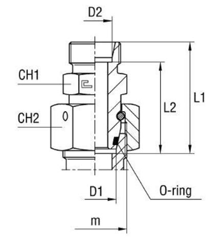 Соединение PNF DL10 М22х1.5 (корпус) CAST