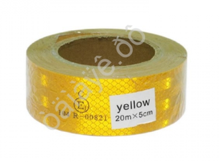 Наклейка - Лента светоотражающая 20м - Желтая 82120ж/06542