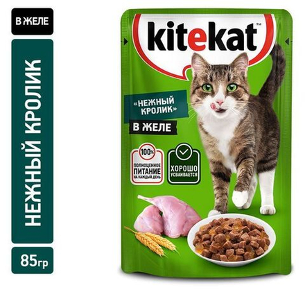 Kitekat POU 48x85g рагу с кроликом