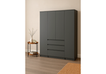 Шкаф Woodville Сибити четырехстворчатый графит серый