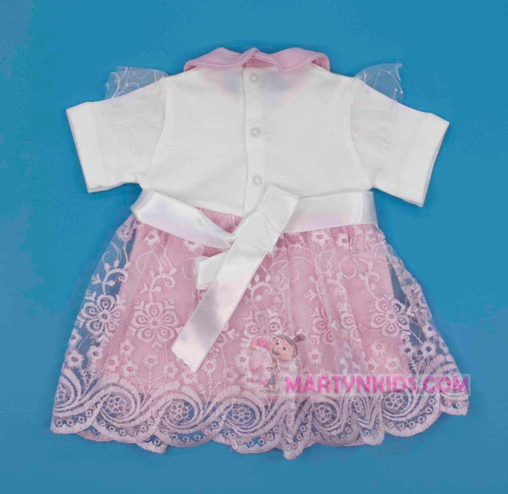 костюм Три цветочка платье + штанишки 4641