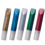 Гели с блестками ЛУЧ "Блеск", НАБОР 30 шт., 5 цветов, в тубах по 5 мл, в дисплее, 25С 1547-08