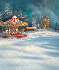 КАРУСЕЛЬ зима №1 - фон неопреновый