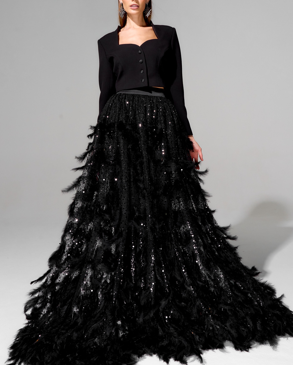 Юбка Goddess с вышивкой ручной работы