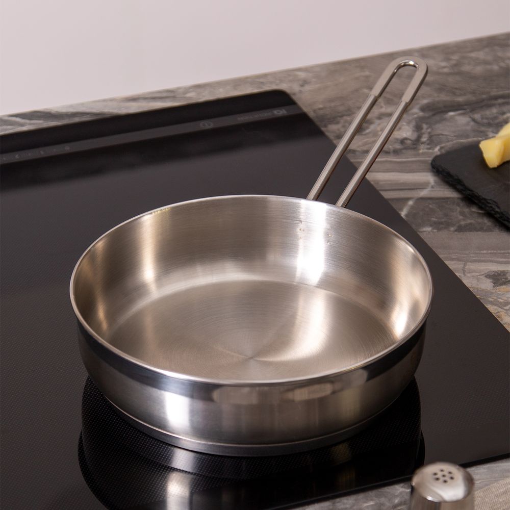 СКОВОРОДА AGNESS PROFESSIONAL 22Х6 СМ,2,3 Л ВЫСОКОКАЧЕСТВЕННАЯ НЕРЖ СТАЛЬ 18/10 ИНДУКЦИОННОЕ ДНО