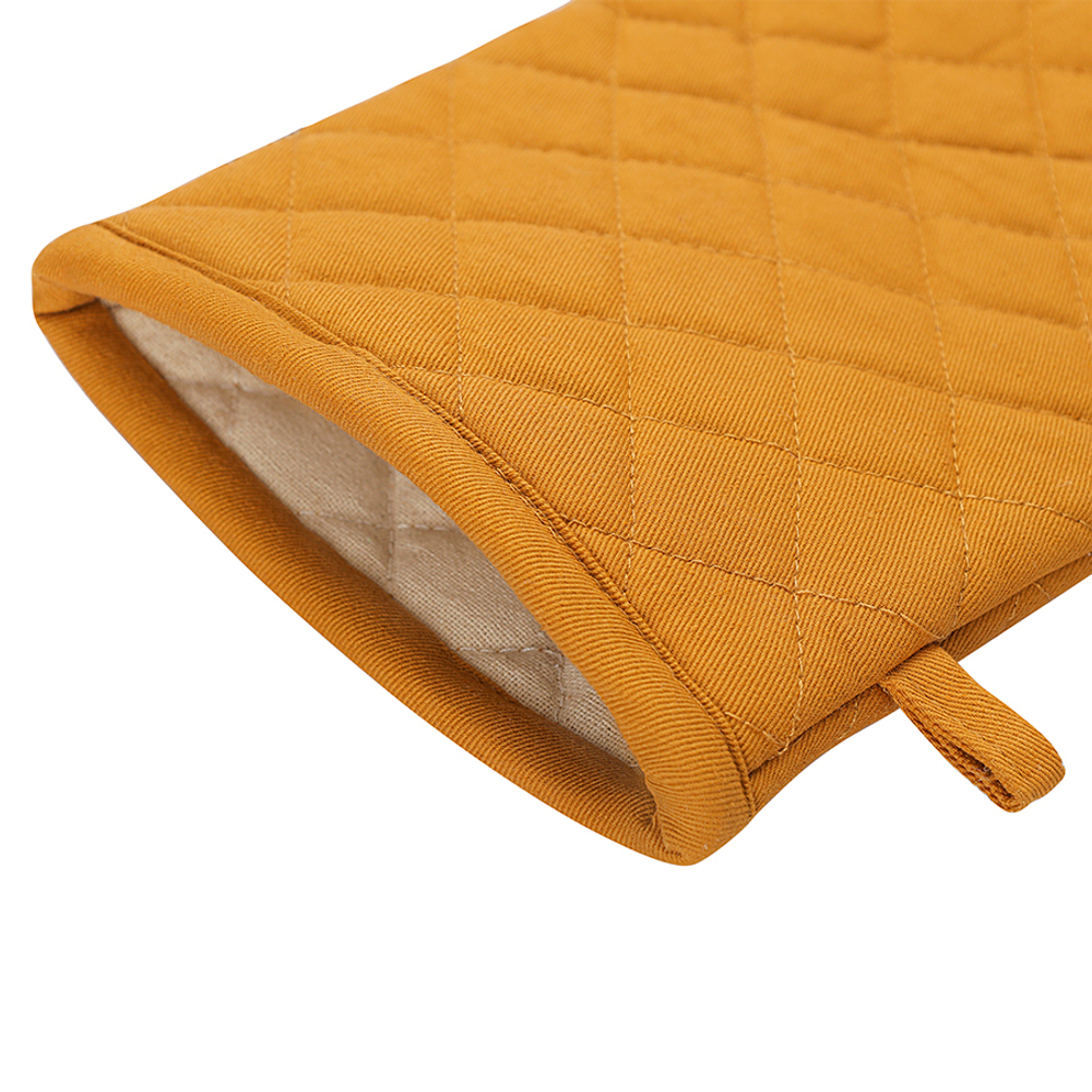 Прихватка-варежка из хлопка цвета карри из коллекции essential, 33х17,5 см