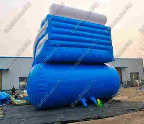 Большой надувной батут-горка "Волна - 2" 10*6*8 м