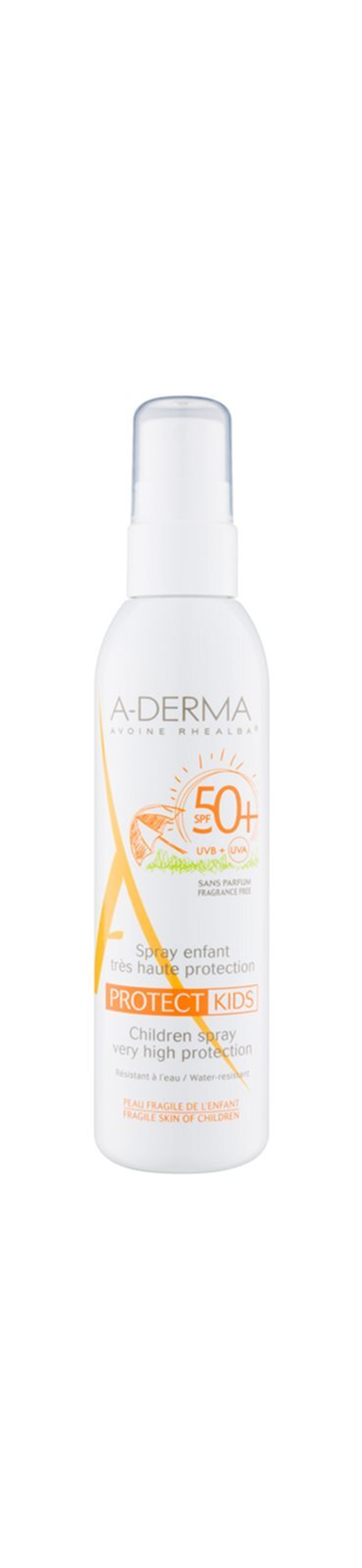 A-Derma Protect Kids - защитный солнцезащитный спрей SPF 50+ для детей /   200  ml  / GTIN 3282770072747