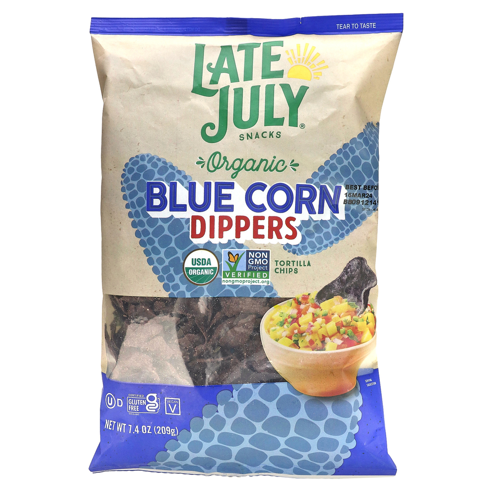 Late July, органические дипперсы из голубой кукурузы, 209 г (7,4 унции)