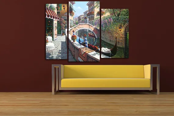 Модульная картина "Улочки Венеции"