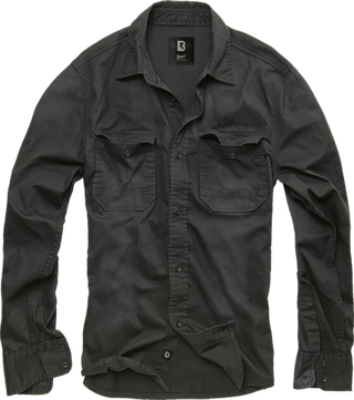 Brandit HARDEE DENIM SHIRT LONG SLEEVE black