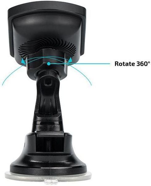Автомобильный держатель Pitaka New MagMount QI Suction Cup CMS3001Q (Black)