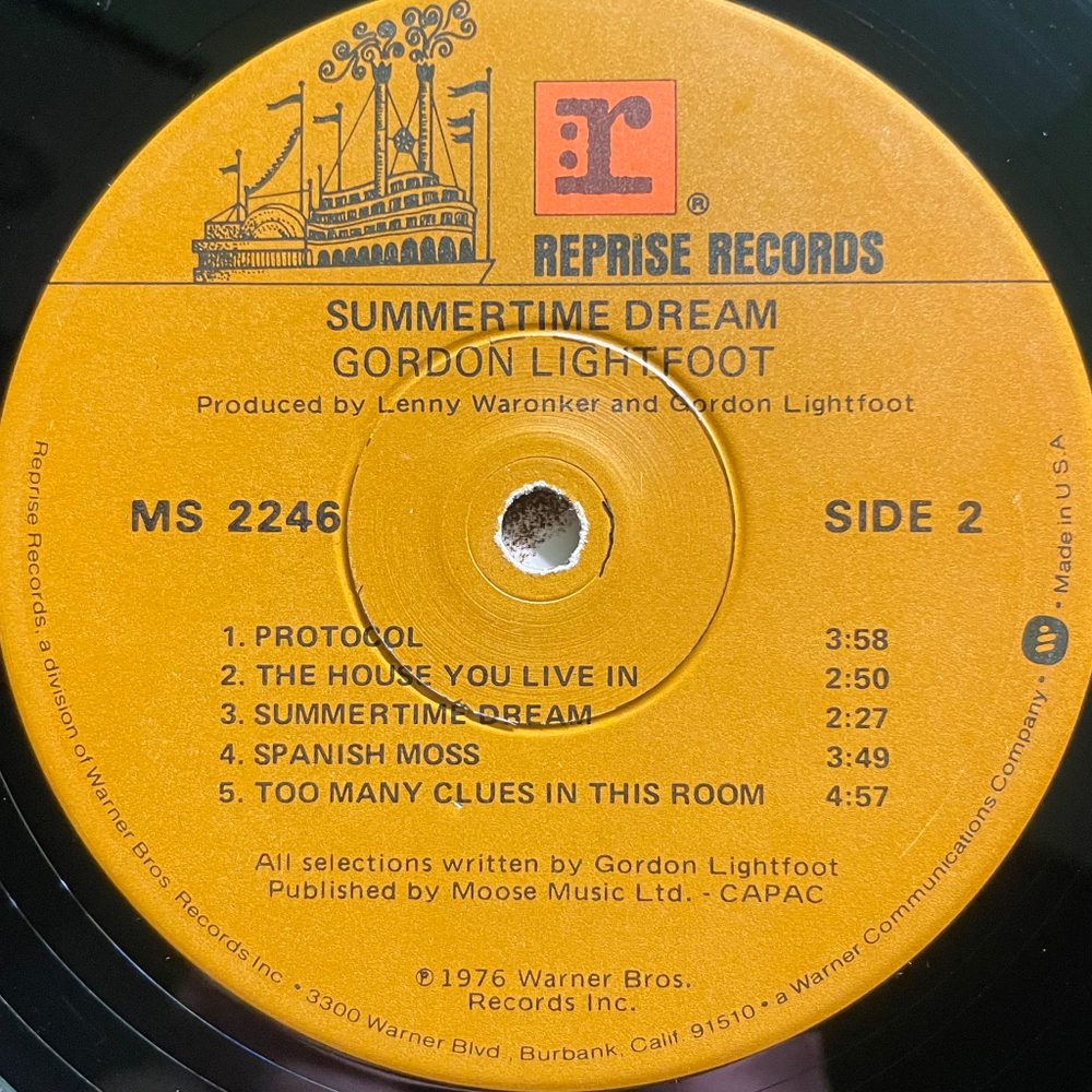 Gordon Lightfoot ‎– Summertime Dream (США 1976г.)