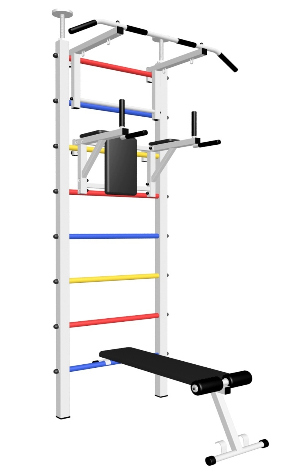 Шведская стенка Sv Sport враспор (Турник стандарт/Брусья/Скамья)