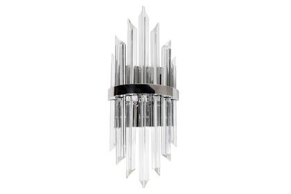 Бра настенное для спальни 50x22см Garda Decor Verona стекло прозрачное/xром