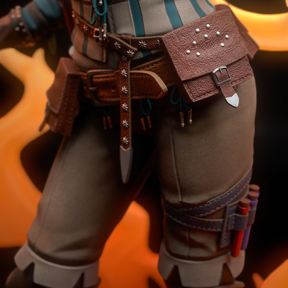 Triss on fire - The Witcher
