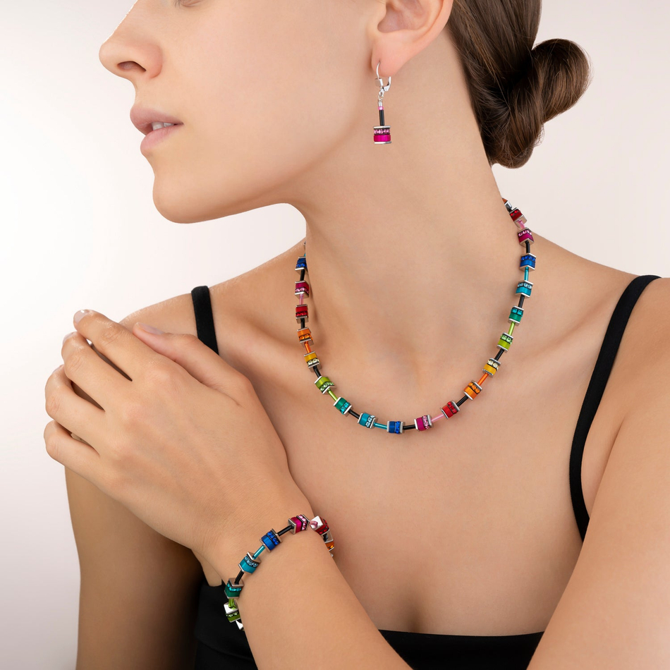 Серьги Coeur de Lion 4409/20-1500 цвет розовый, чёрный