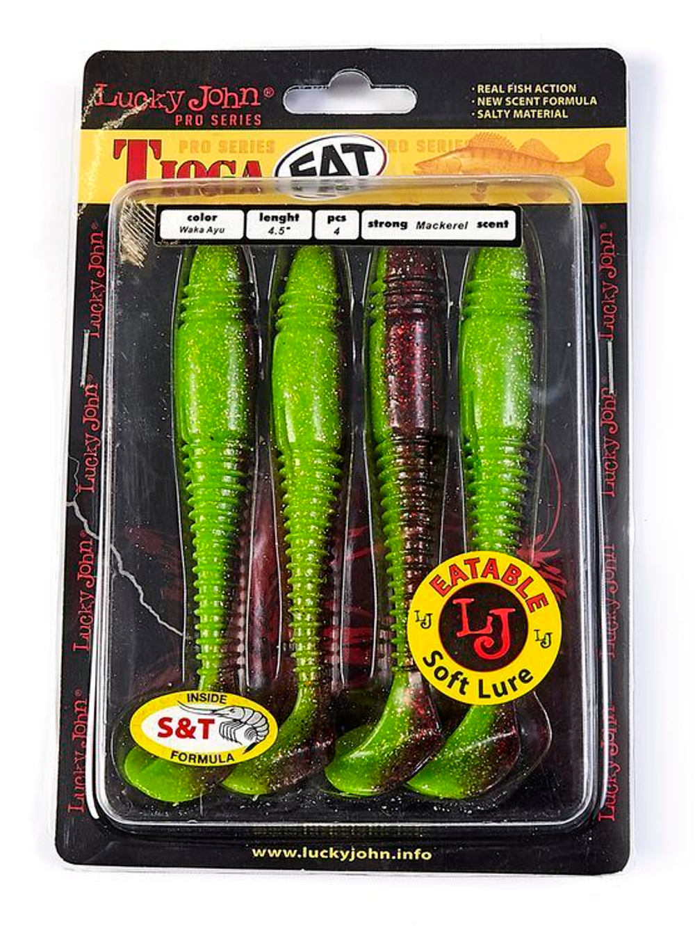 Виброхвост Lucky John Tioga Fat 4.5" (114 мм)