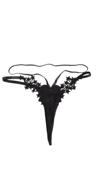 Ажурные стринги с вышивкой