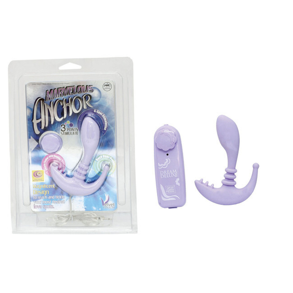 Тройной вибратор с пультом управления Marvelous Anchor (Цвет: сиреневый)