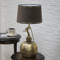 Настольная лампа Гранат Бронза Конфети Шоколад