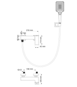 Смеситель для душа WONZON & WOGHAND CUBE 2.0, Хром (WW-88048068-CR)