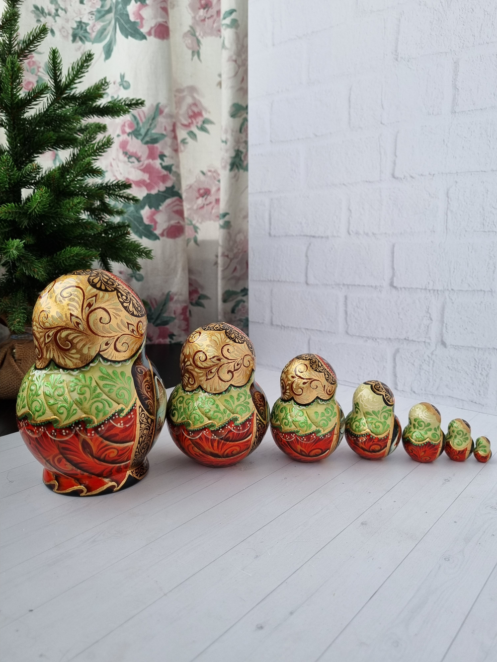 Матрёшка "Русская Тройка" 7мест 17см