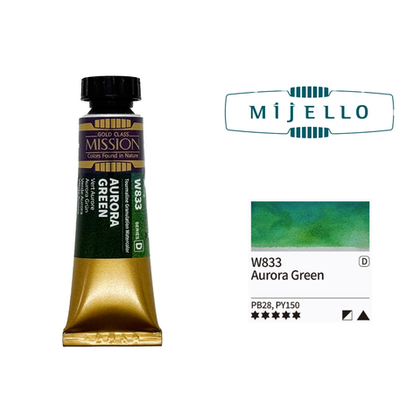 Акварель Mijello Granulation 15 мл. W833 [D] Aurora Green