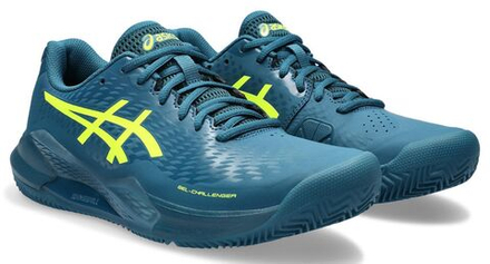 Мужские кроссовки теннисные Asics Gel-Challenger 14 Clay - restful teal/safety yellow