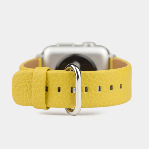 Ремешок для Apple Watch 40/41/42 mm из кожи теленка, желтого цвета