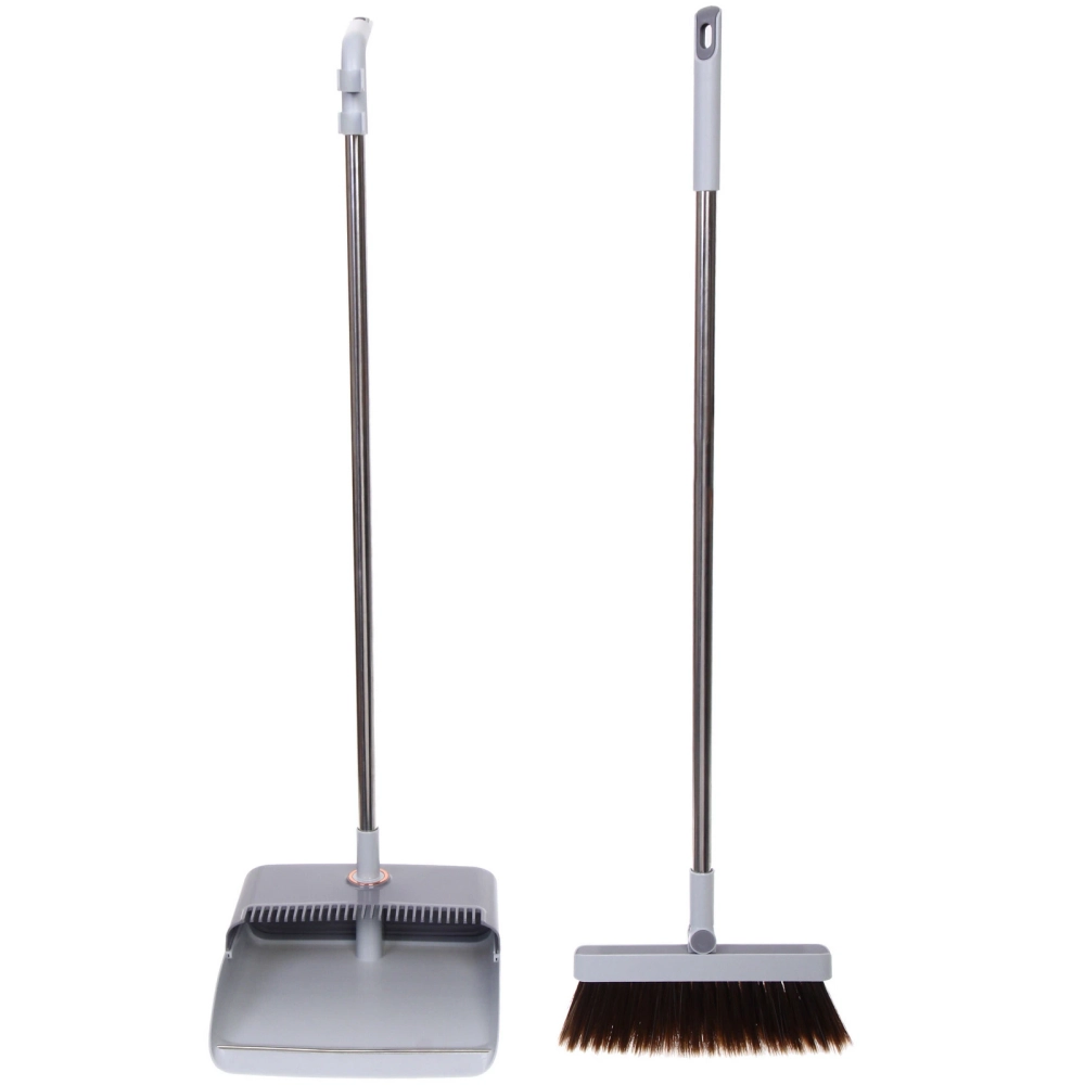 Набор для уборки, щетка для пола с совком «Gray» 015