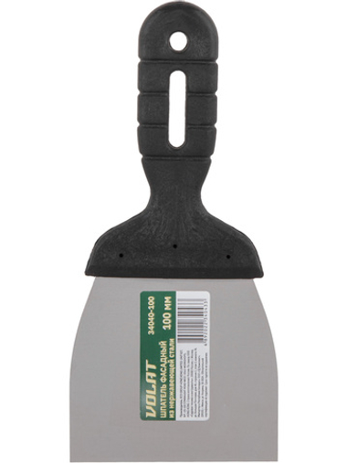 Шпатель фасад. нерж. с пласт. ручкой 100мм ВОЛАТ