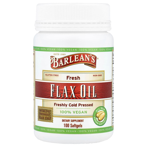 Barlean's, Свежее льняное масло, 100 мягких таблеток