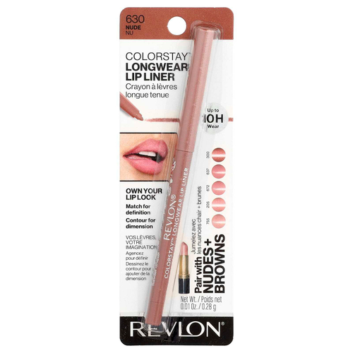 Revlon, Colorstay™, стойкий карандаш для губ, оттенок 630 нюдовый, 0,28 г (0,01 унции)