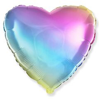 Сердце 32" Радуга нежный градиент / Rainbow gradient Fm