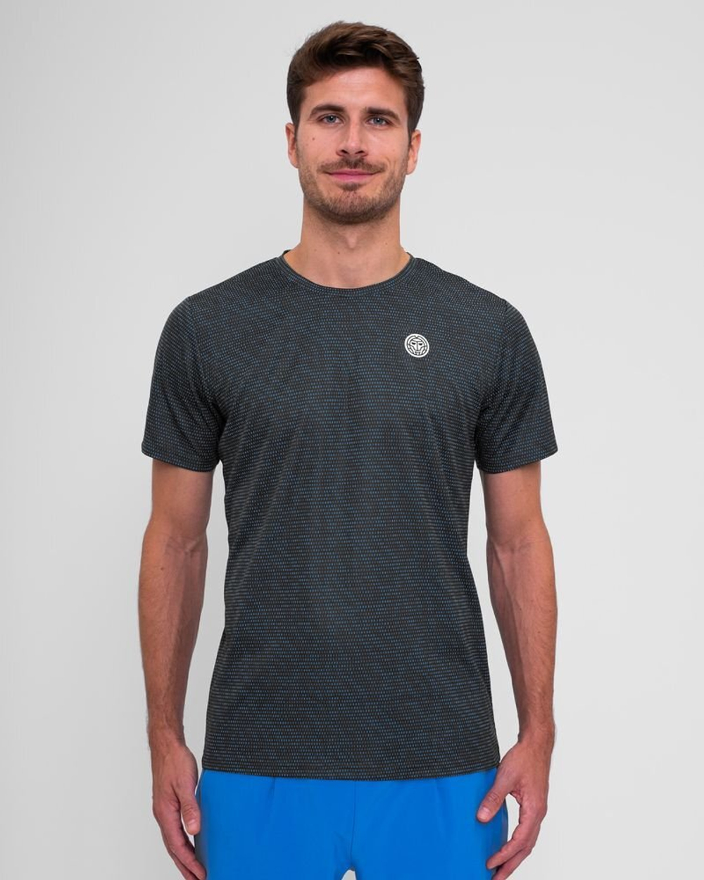 ОДЕЖДА ДЛЯ ТЕННИСА Мужская, Футболка BIDI BADU SPIKE CREW TWO COLORED .