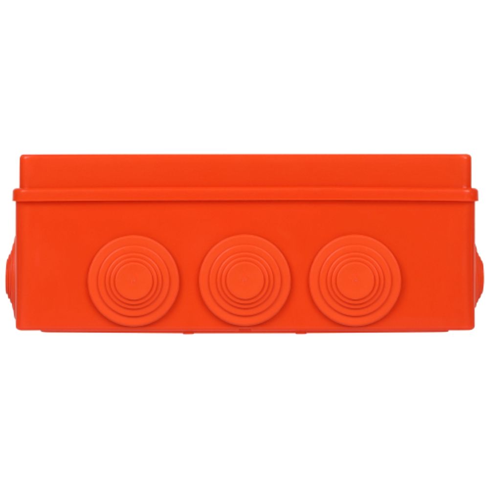 Распаячная коробка ЭРА KORv-240-190-90-12g-OR-FR ОП огнестойкая 240х190х90мм оранжевая на винтах 12 вх. IP55