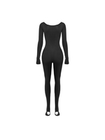 black long sleeve catsuit
