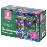 Электрогирлянда светодиодная ЗОЛОТАЯ СКАЗКА "Занавес", 304 лампы, 2х2 м, многоцветная, контроллер, 591105