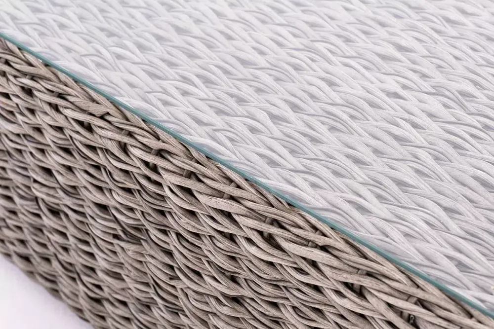 "Капучино сингл" лаунж-зона из искусственного ротанга (гиацинт), цвет серый