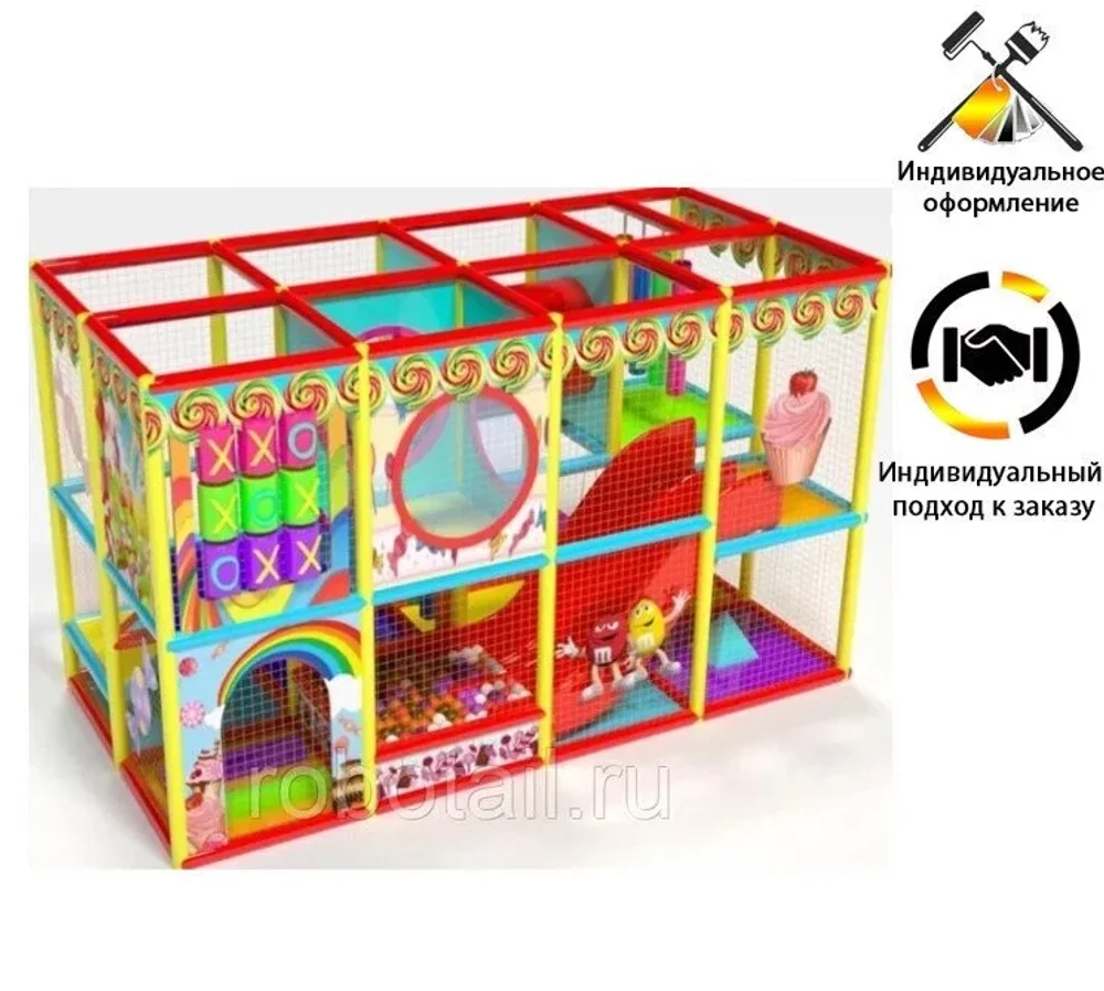 Детский игровой лабиринт «Классик» 11 м² (4.65*2.35*2.5м)