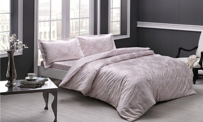 Комплект постельного белья ТАЧ Сатин 1-спальный "LUCCA" V52-Пудровый