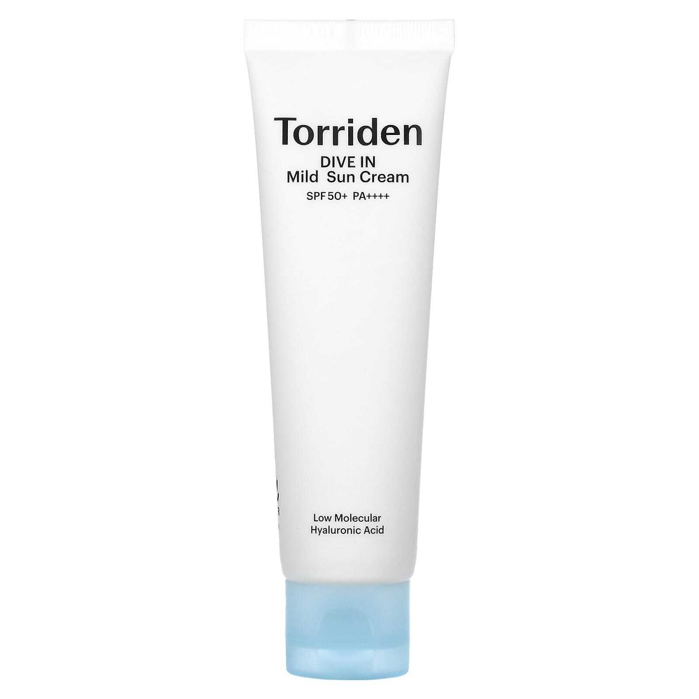 Torriden, Dive In Mild Sun Cream, SPF 50+ PA ++++, 60 мл (2,02 жидк. унц.)