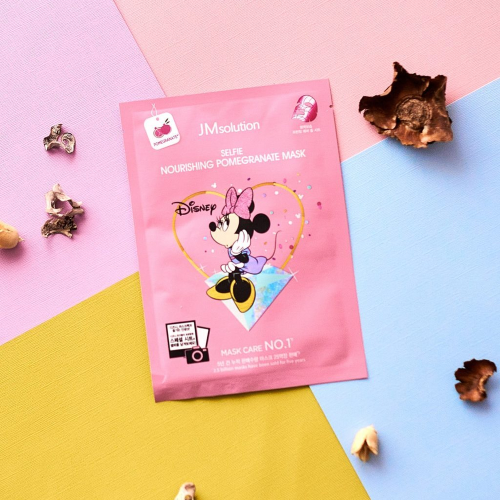 JMsolution Маска тканевая с гранатом – Disney collection selfie nourishing pomegranate mask, 30мл