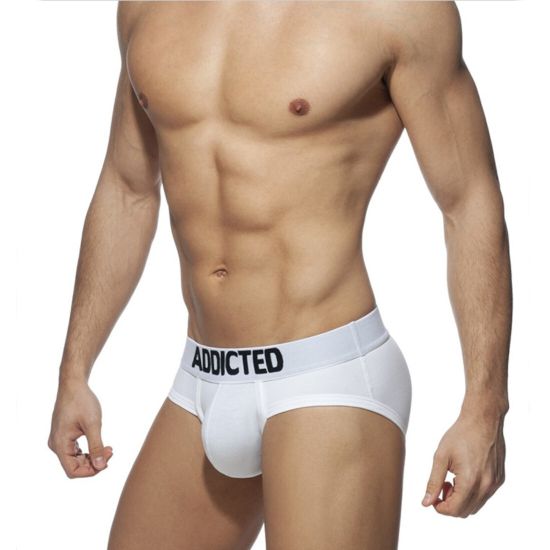 Мужские трусы брифы белые Addicted AD2076-1