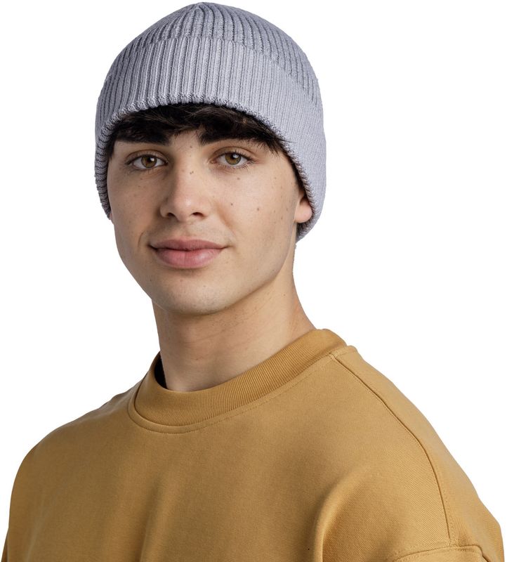 Шапка Buff Merino Active Hat Solid Light Grey Фото 4