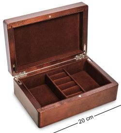 GAEM Art JW-04/01 Шкатулка дер. с метал. под украшения «Махагон» 20х13 см