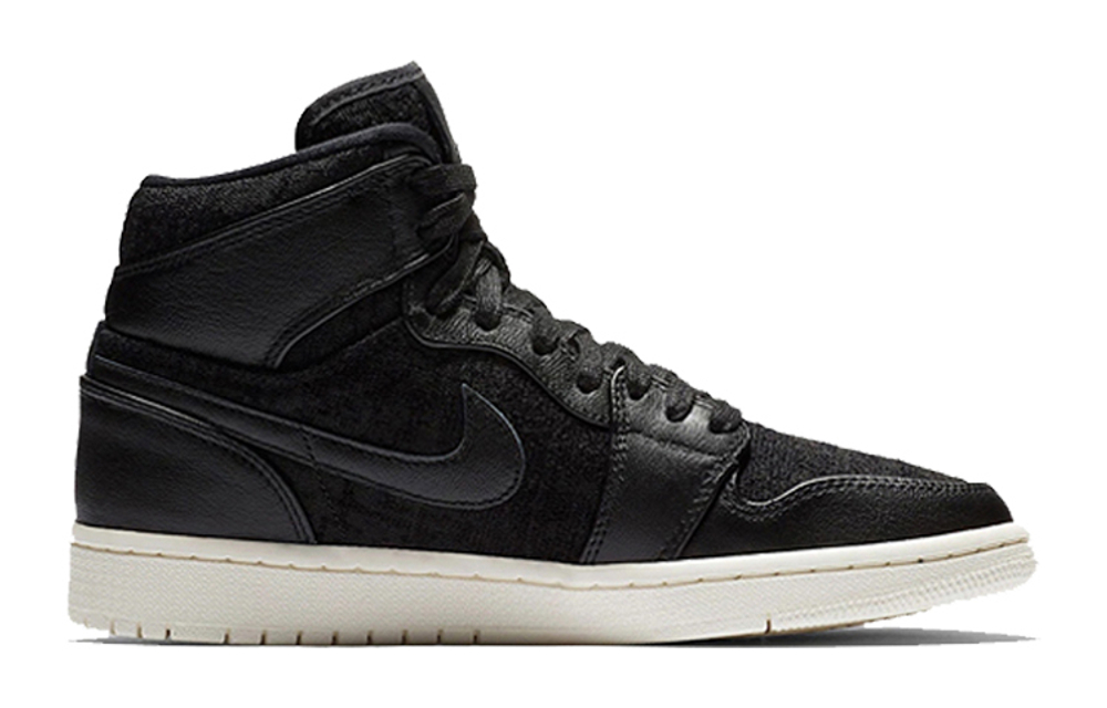 Кроссовки Jordan Air Jordan 1 Retro High Black Sail (Женская размерная сетка)