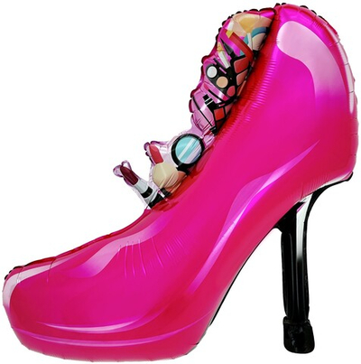 Фольгированный шар-фигура «Туфелька» в розовом цвете, 79 см