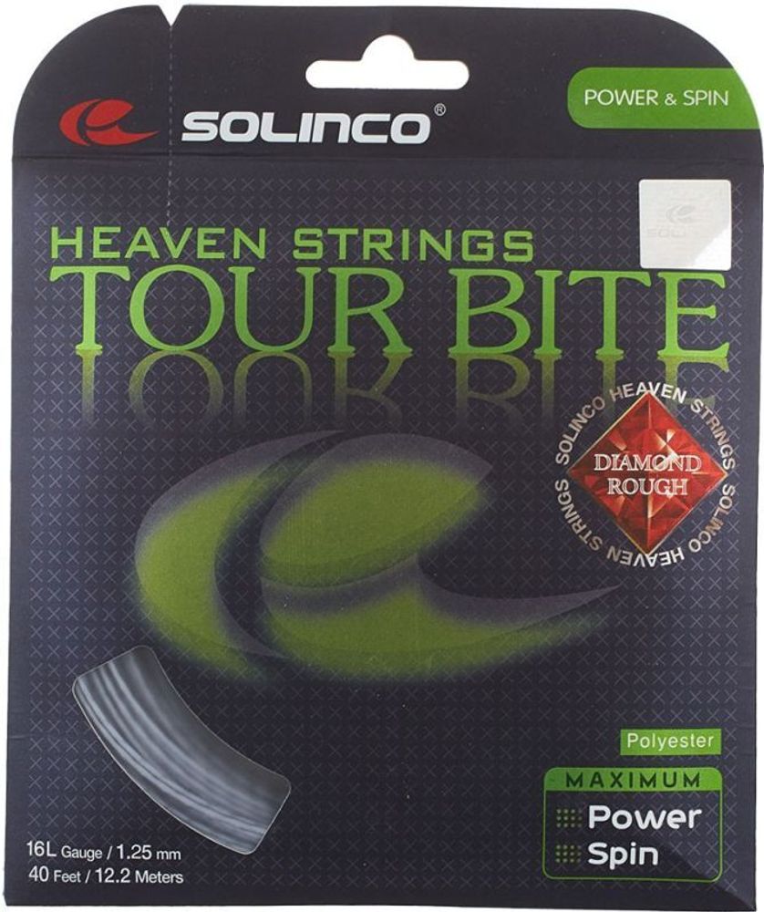 Теннисные струны Solinco Tour Bite Diamond Rough (12 m) - grey